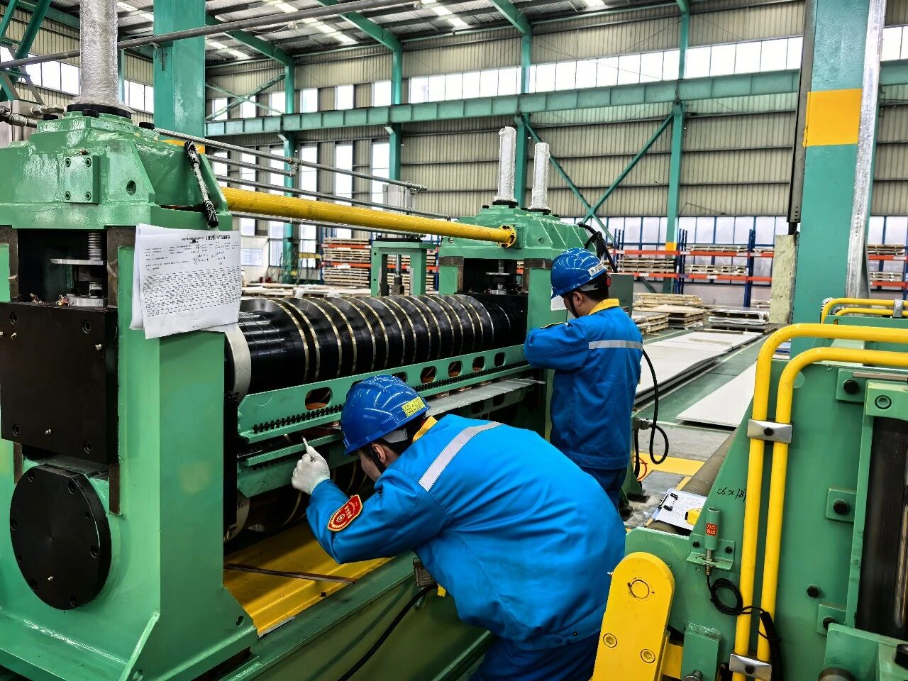 Ding Tao Checking the New Machines in Wuxi Daming