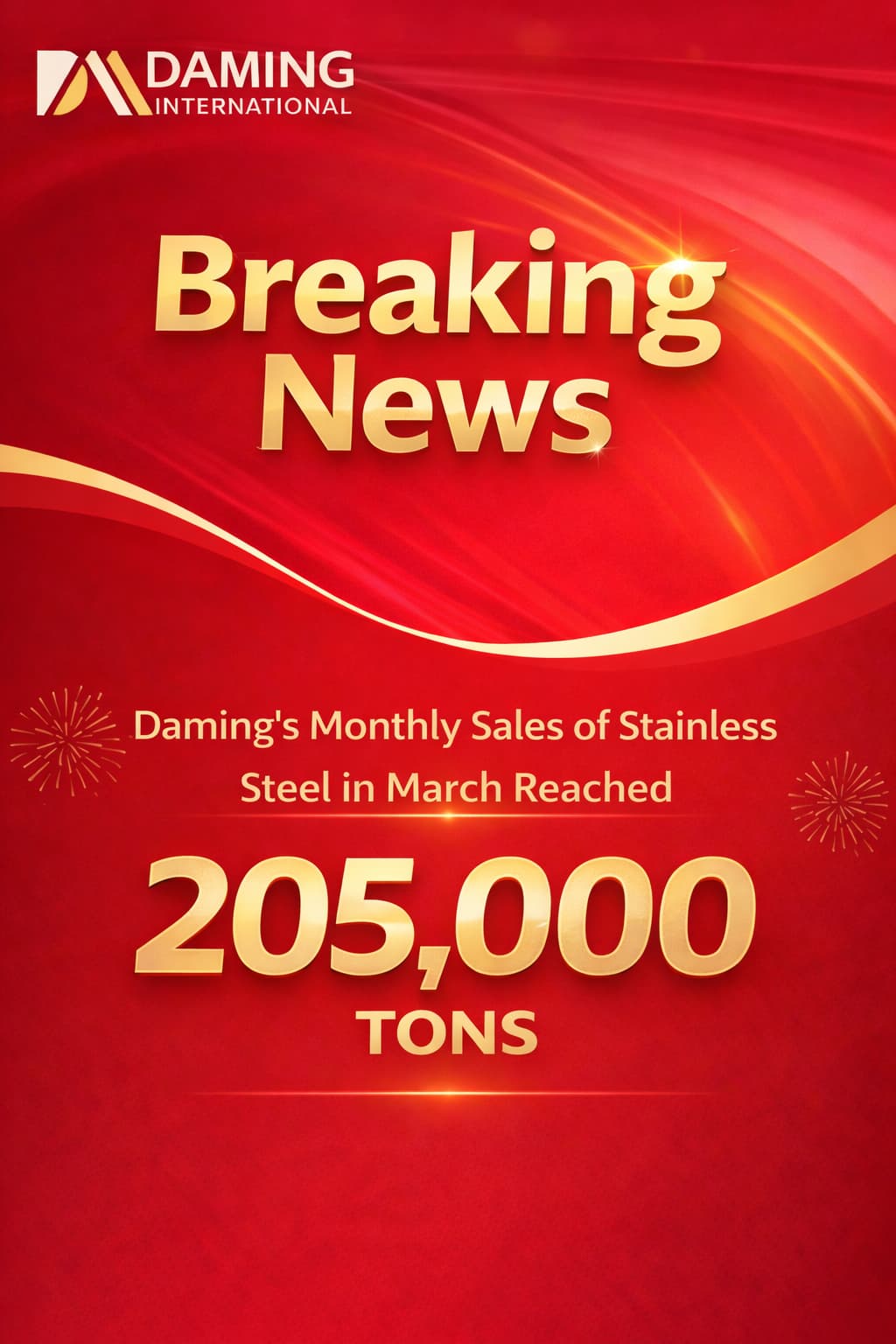 Damings Monthly Sales of Stainless Steel in March 2026 Reaches 205000 Tons