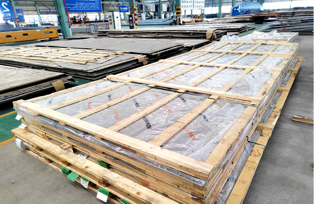 Nickel alloy plates neatly packaged and prepared for shipment Nickel alloy plates neatly packaged and prepared for shipment