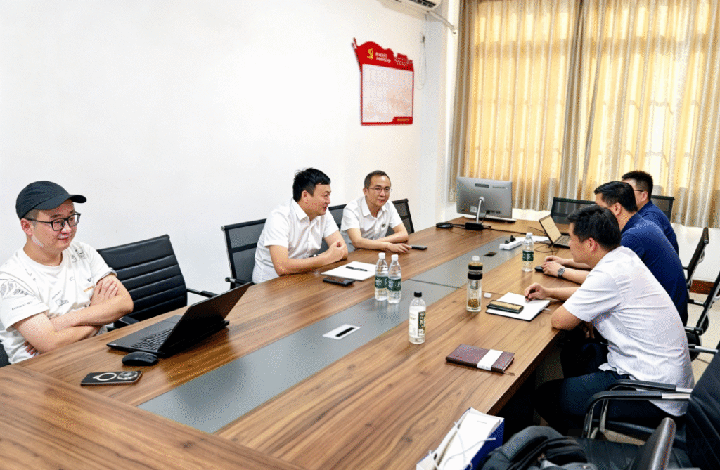 Discussing future cooperation and project support with Sinopec Sixth Construction Indonesia 1