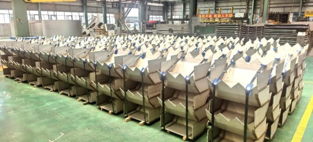 Completed stainless steel internals ready for shipment 1