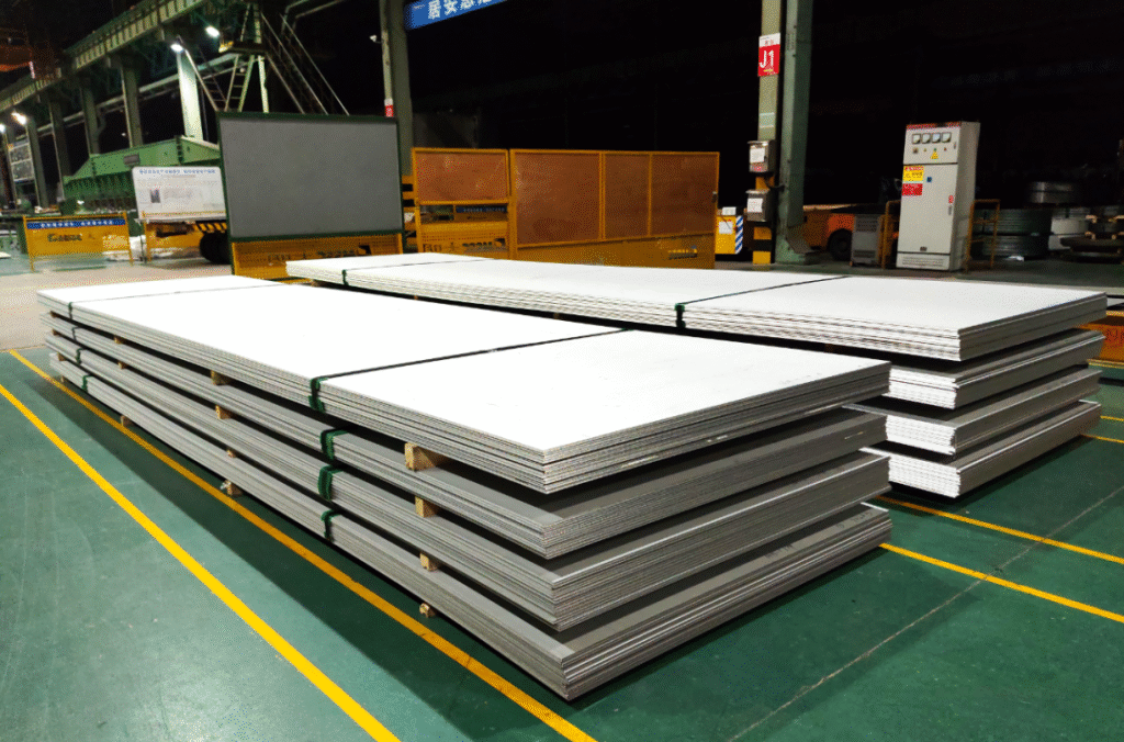 Finished stainless steel beveled plates ready for delivery 1