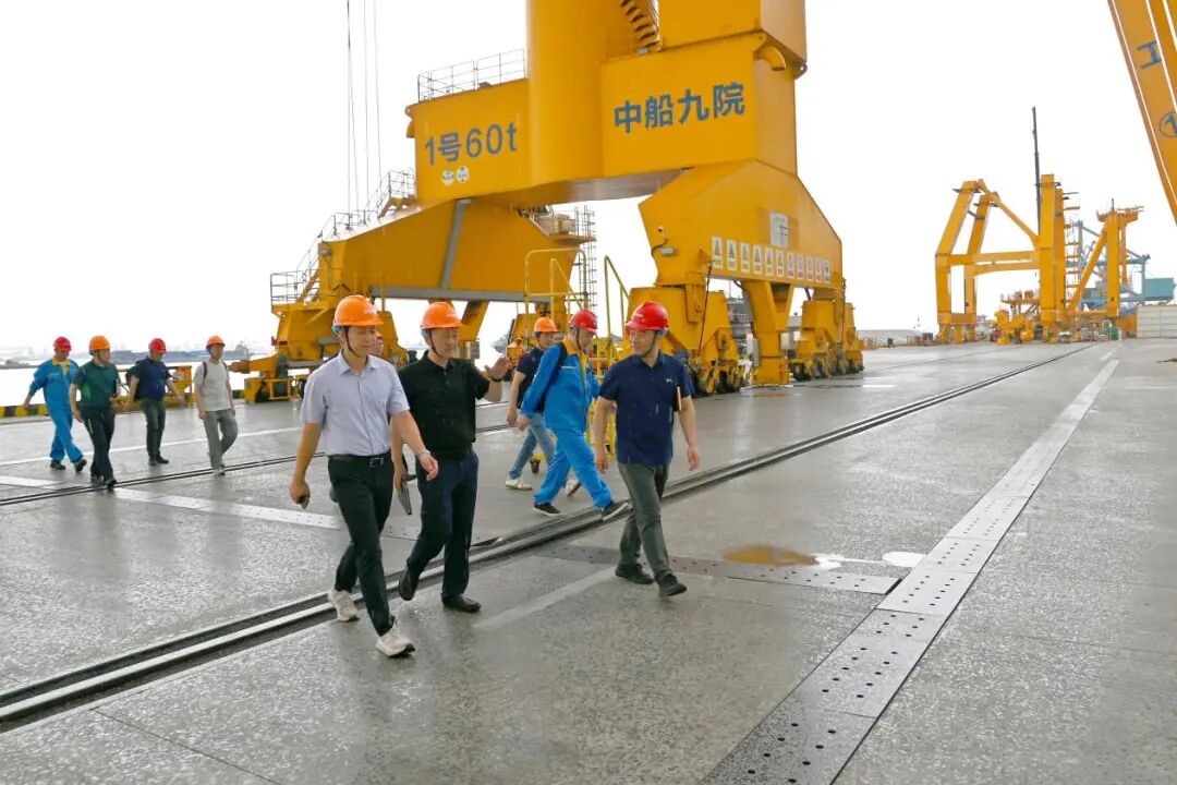 The delegation visits Damings Yangtze River terminal and port logistics facilities The delegation visits Damings Yangtze River terminal and port logistics facilities