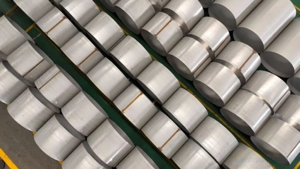 Processed stainless steel material prepared for production